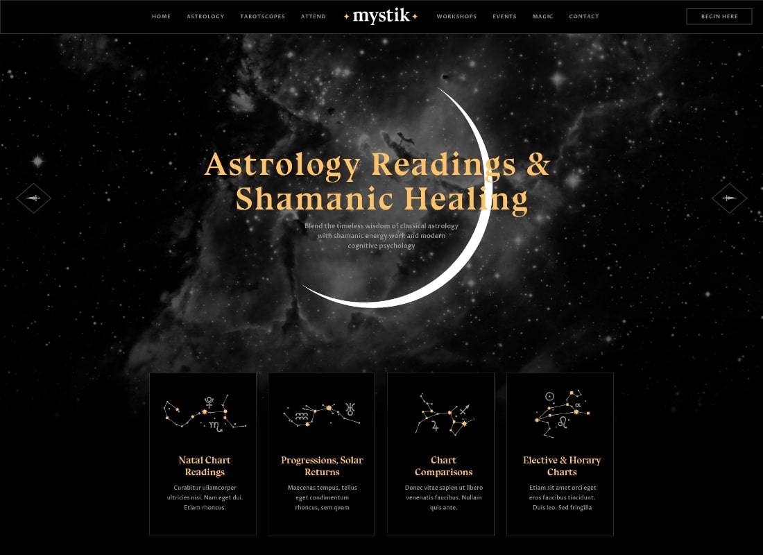 Mystik | Astrology & Esoteric Horoscope WordPress Theme