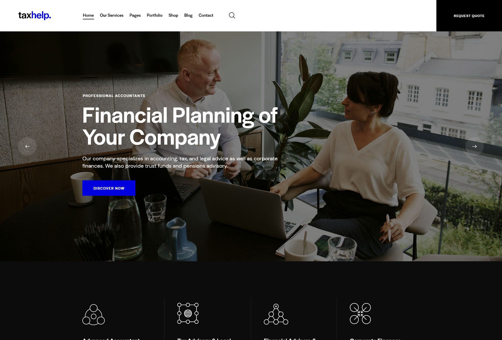 Tax Help - Finance & Business Accounting Adviser WordPress Theme