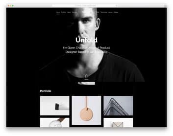 unfold website template